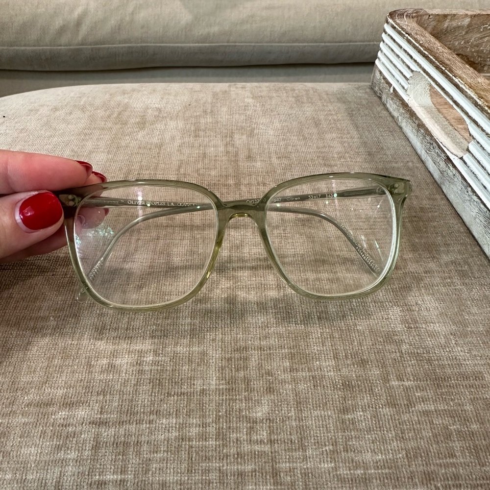 Oliver Peoples Transparent Green Glasses